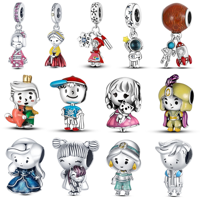 925 Silver Fit Pandora Charm 925 Bracelet Pendant Princess Prince Spaceman charms set Pendant DIY Fine Beads Jewelry
925 Silver Fit Pandora Charm 925 Bracelet Pendant Princess Prince Spaceman charms set Pendant DIY Fine Beads Jewelry