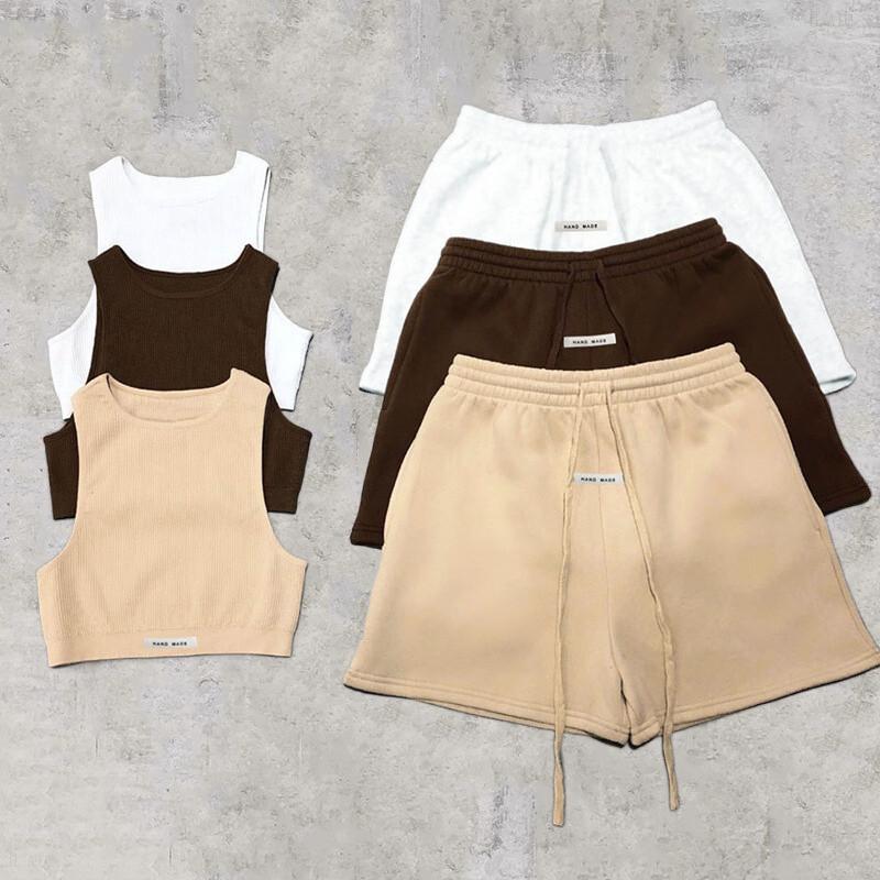 Women' Tracksuits H.Aic Fashion Women Set Simple Short Pants Ribbed Skinny Tank Sporty Solid Letter Two Piece Ladies Tracksuit FemaleWome, Blue
Women' Tracksuits H.Aic Fashion Women Set Simple Short Pants Ribbed Skinny Tank Sporty Solid Letter Two Piece Ladies Tracksuit FemaleWome, Blue