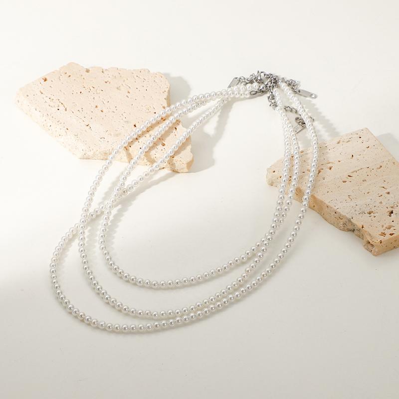 Pendant Necklaces Drop Handmade Pearls Choker For Men Punk Stainless Steel Jewelry 2022 4mm Size Natural Freshwater Pearl NecklacePendant