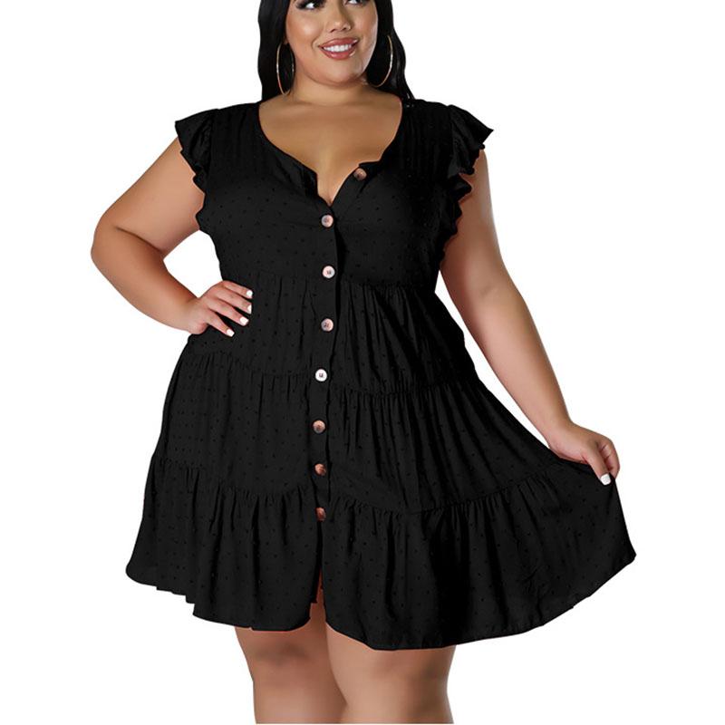 Plus Size Dresses Summer For Women 2022 Casual Solid Sleeveless O Neck Buttons Loose Dress 4XL 5XL Female Big OutfitsPlus, Black
Plus Size Dresses Summer For Women 2022 Casual Solid Sleeveless O Neck Buttons Loose Dress 4XL 5XL Female Big OutfitsPlus, Black