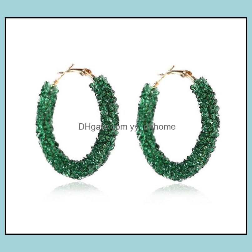 Hoop Hie Earrings Jewelry Retro Exaggerated Women Circle Handmade Beaded Crystal Earring High Quality Fashion Simple Personality Epacket D
Hoop Hie Earrings Jewelry Retro Exaggerated Women Circle Handmade Beaded Crystal Earring High Quality Fashion Simple Personality Epacket D