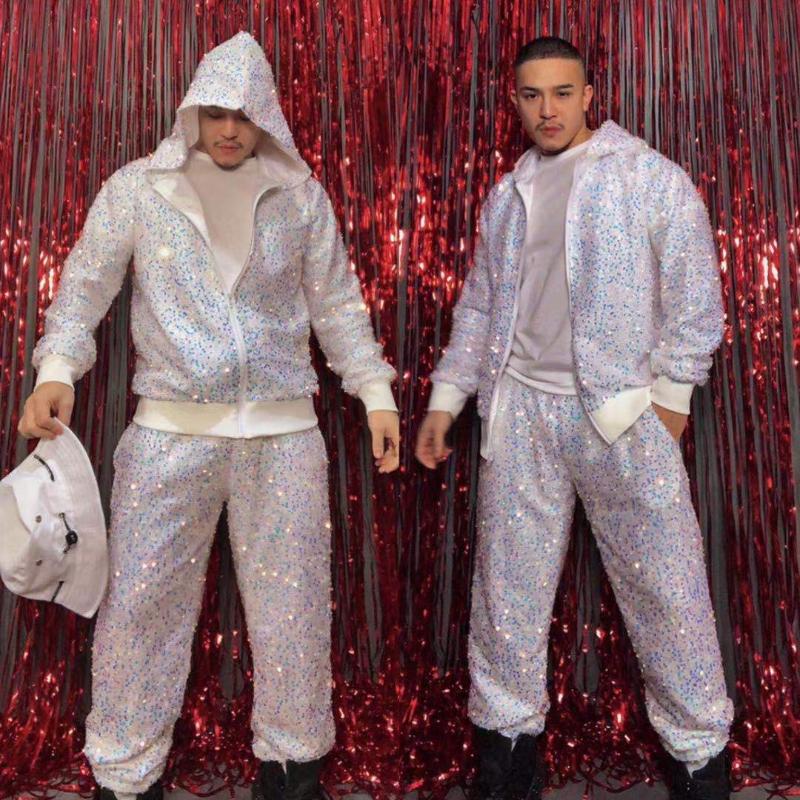Men' Tracksuits White Sequins Hip Hop Rock Dance Costume Zipper Jacket Pants 2-Pieces Set Bar Nightclub Male Singer DJ Stage Performance Cl, Champagne
Men' Tracksuits White Sequins Hip Hop Rock Dance Costume Zipper Jacket Pants 2-Pieces Set Bar Nightclub Male Singer DJ Stage Performance Cl, Champagne