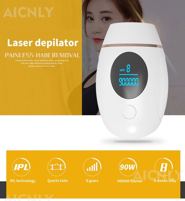900000 Flashes IPL Laser Epilator Hair Removal Machine Pulsed Light Electric Epilator Permanent Painless Epilator 220323