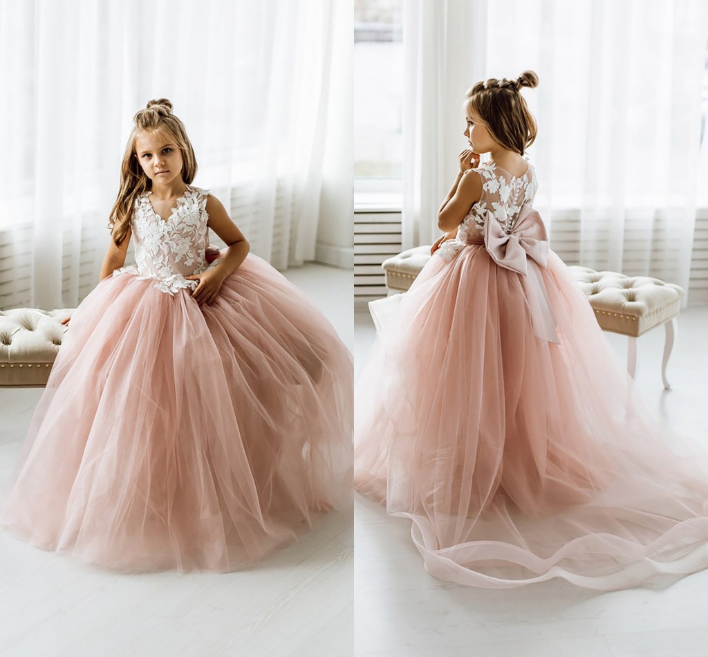 Lace Flower Girl Dress Bows Children's First Communion Dress Princess Tulle Ball Gown Wedding Party Dress 4-8 years MC2309, Same as image
Lace Flower Girl Dress Bows Children's First Communion Dress Princess Tulle Ball Gown Wedding Party Dress 4-8 years MC2309, Same as image