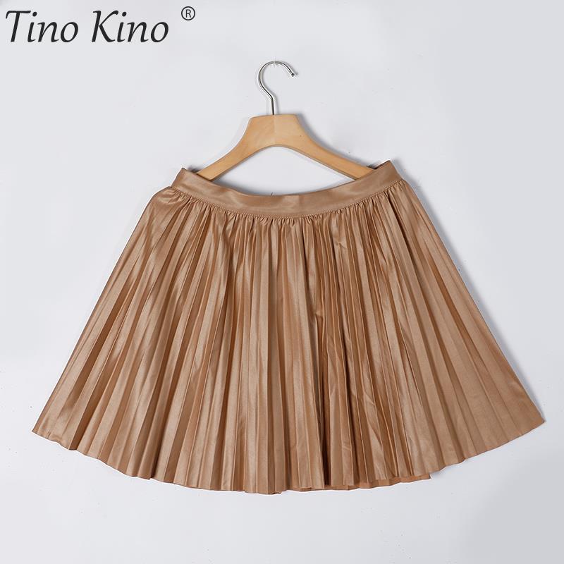 Pleated Faux Leather Women's Mini Skirt High Waist Sexy Black Female Short Skirts Spring Summer Fashion Zipper Lady Faldas 220322