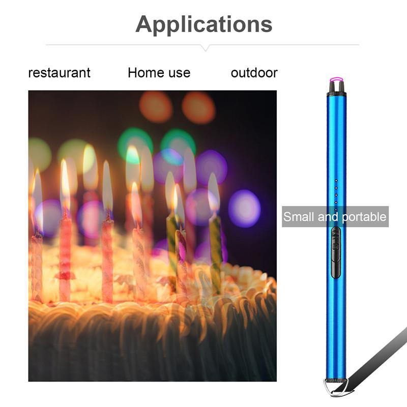 Windproof Kitchen Flameless Electric Arc BBQ Candle Igniter Plasma Ignition For Outdoor Candles Gas Stove USB Rechargeable Lighter With Safe Button Gg