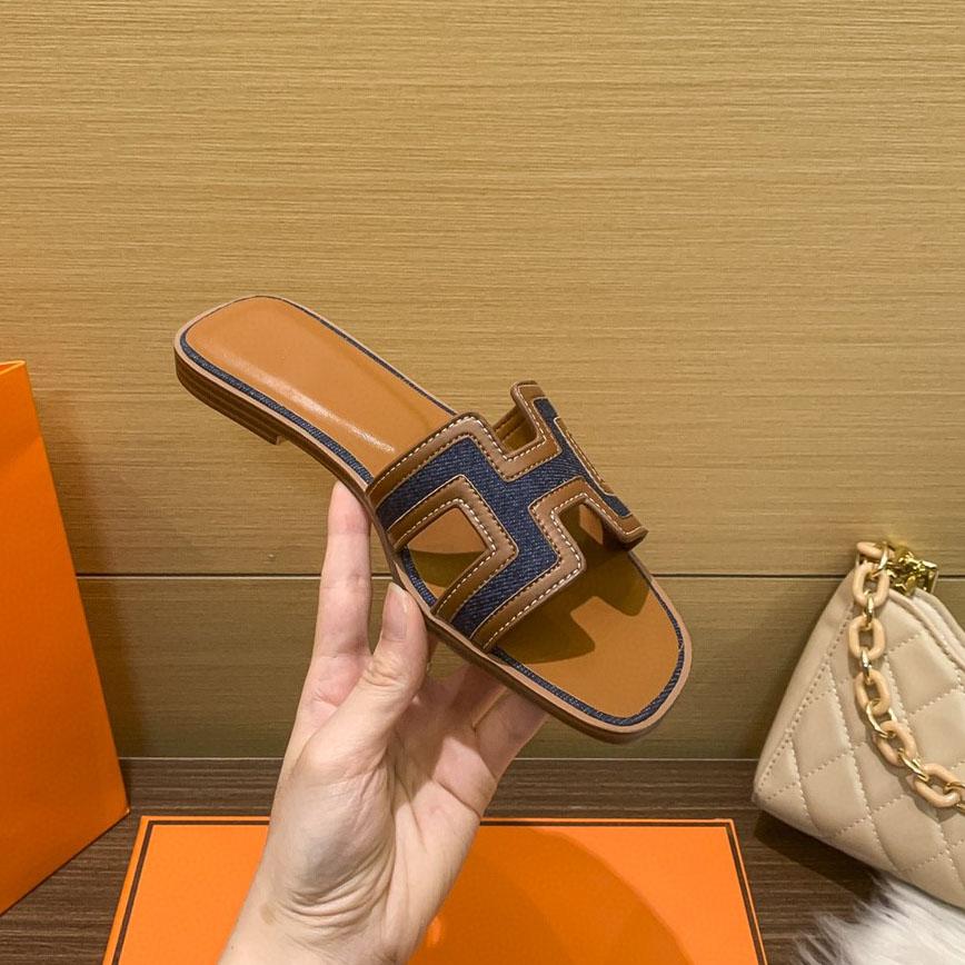 With box ladies beach slide Oran Sandal designer Slides slippers women's shoes leather flip-flops sandals luxury Flat Slides sneakers in hlw, Blue
With box ladies beach slide Oran Sandal designer Slides slippers women's shoes leather flip-flops sandals luxury Flat Slides sneakers in hlw, Blue