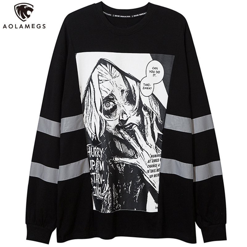 Aolamegs Hoodie Sweatshirts Men Anime Gothic Horror Comic Pullover Casual Long Sleeve Tops High Street Hip Hop Streetwear 220716, Black
Aolamegs Hoodie Sweatshirts Men Anime Gothic Horror Comic Pullover Casual Long Sleeve Tops High Street Hip Hop Streetwear 220716, Black
