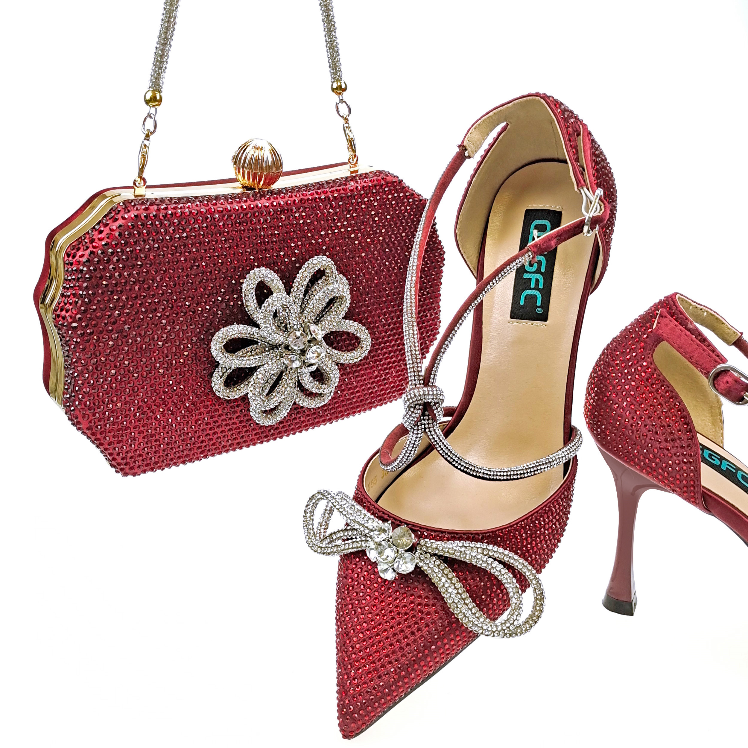 QSGFC Luxury Designer Dress Shoe Womens Shallow 9 CM Party Full Diamond Red Color High quality Pumps Wedding Ladies Shoes and Bag Set Designer Pointy Toe, Clear
QSGFC Luxury Designer Dress Shoe Womens Shallow 9 CM Party Full Diamond Red Color High quality Pumps Wedding Ladies Shoes and Bag Set Designer Pointy Toe, Clear