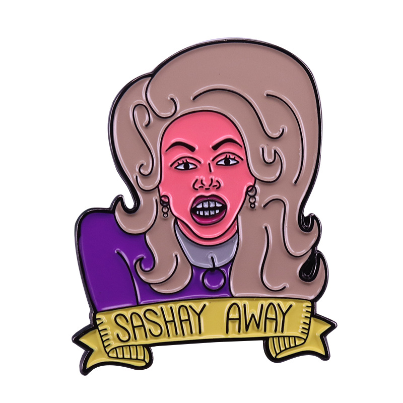 Sashay Away Lapel Pins Collect Girl Cartoon Enamel Brooch Men Women Fashion Jewelry Gifts Adorn Backpack Collar Metal Badges, As picture 
Sashay Away Lapel Pins Collect Girl Cartoon Enamel Brooch Men Women Fashion Jewelry Gifts Adorn Backpack Collar Metal Badges, As picture