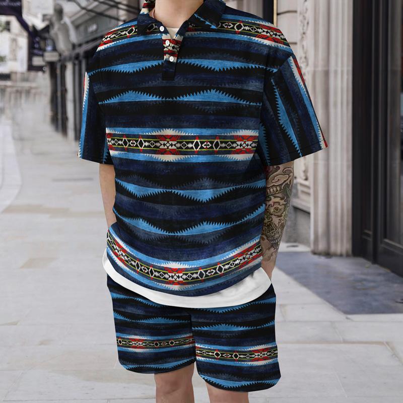 Men's Tracksuits Spring And Summer Fashion Striped Casual Men's 3d Digital Printing Trendy Comfortable Button Short-sleeved SuitMen's Me, Ttb61-65
Men's Tracksuits Spring And Summer Fashion Striped Casual Men's 3d Digital Printing Trendy Comfortable Button Short-sleeved SuitMen's Me, Ttb61-65