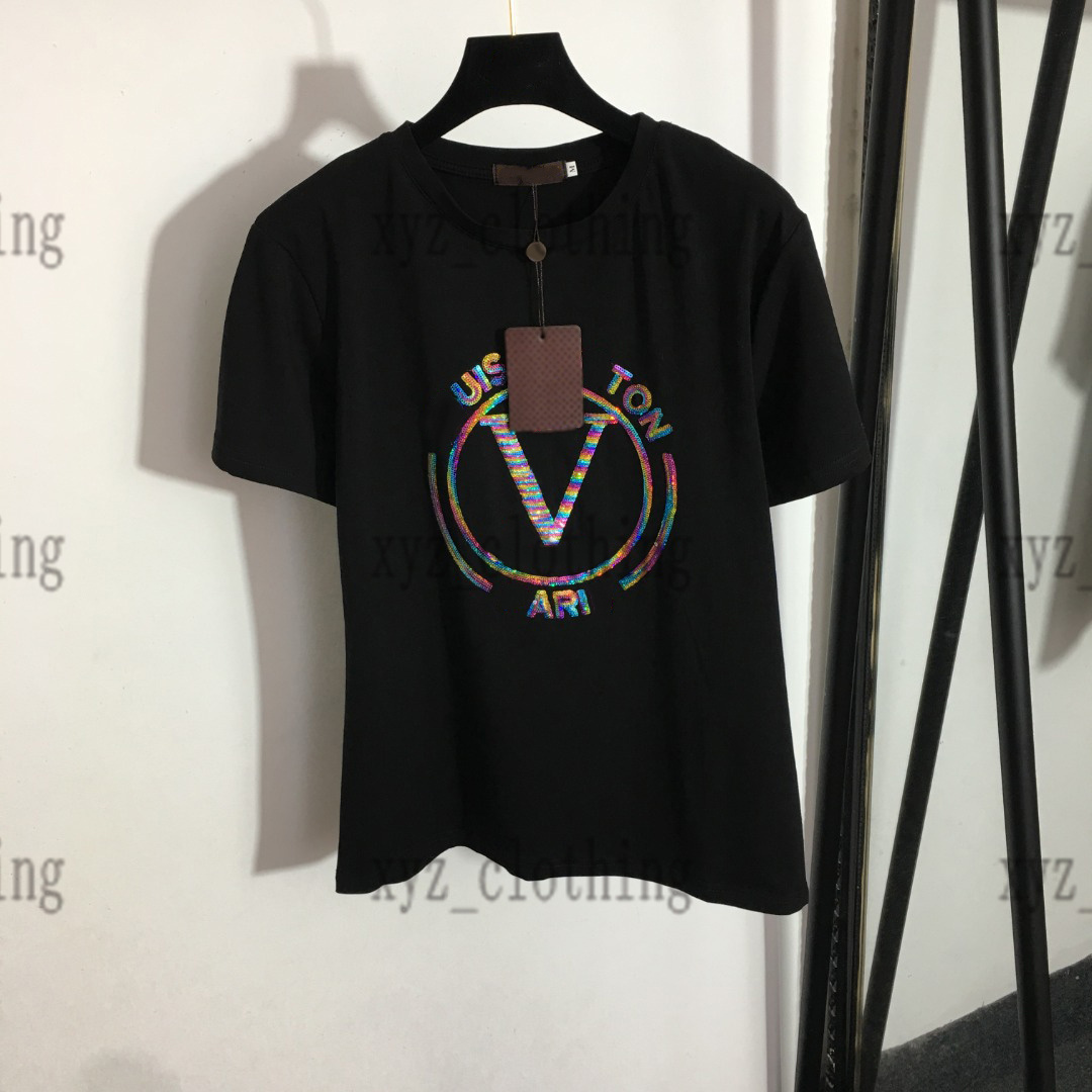 black 2022ss COTTON SHORT SLEEVE T SHIRTs WITH COLOR SEQUINED EMBROIDERY 2022 brand designer t-shirts Full body hot diamond short-sleeved T-shirt, 01
black 2022ss COTTON SHORT SLEEVE T SHIRTs WITH COLOR SEQUINED EMBROIDERY 2022 brand designer t-shirts Full body hot diamond short-sleeved T-shirt, 01