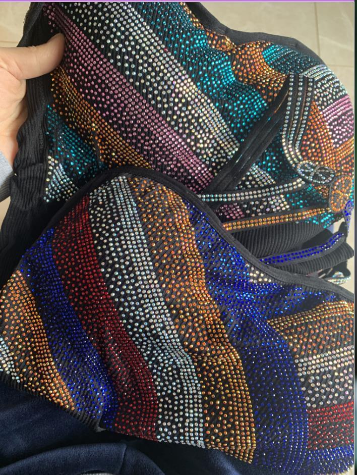 women's sport camis femme sexy s ole woman bling shiny gemstones tanks tops paded 220316