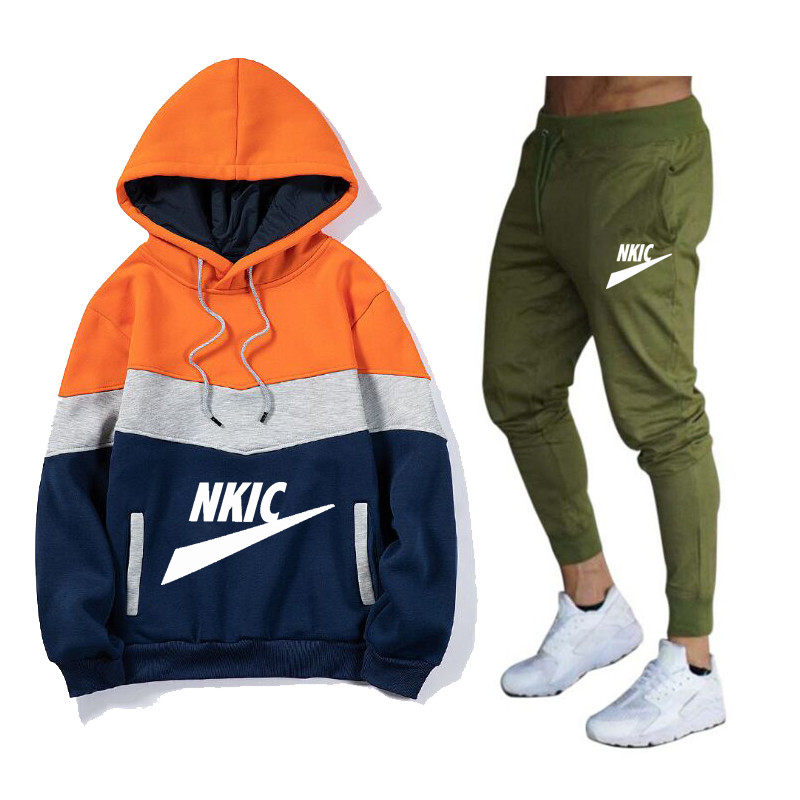 New Men Tracksuit Fashion Splice Sporting Full Suit Brand LOGO Print Sweatshirt +Sweatpants Mens Clothing 2 Pieces Sets Plus Size S-3XL
New Men Tracksuit Fashion Splice Sporting Full Suit Brand LOGO Print Sweatshirt +Sweatpants Mens Clothing 2 Pieces Sets Plus Size S-3XL