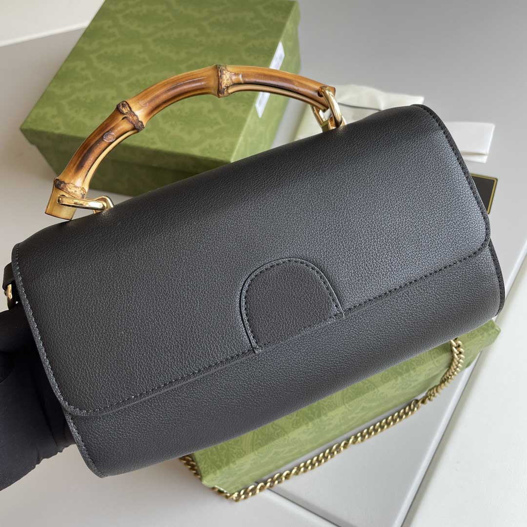 Designer Bags Handbag Fashion Retro Style Bamboo Handle High Quality Metal Chain Messenger Bag Horizontal Version Shoulder ggity, Black 
Designer Bags Handbag Fashion Retro Style Bamboo Handle High Quality Metal Chain Messenger Bag Horizontal Version Shoulder ggity, Black