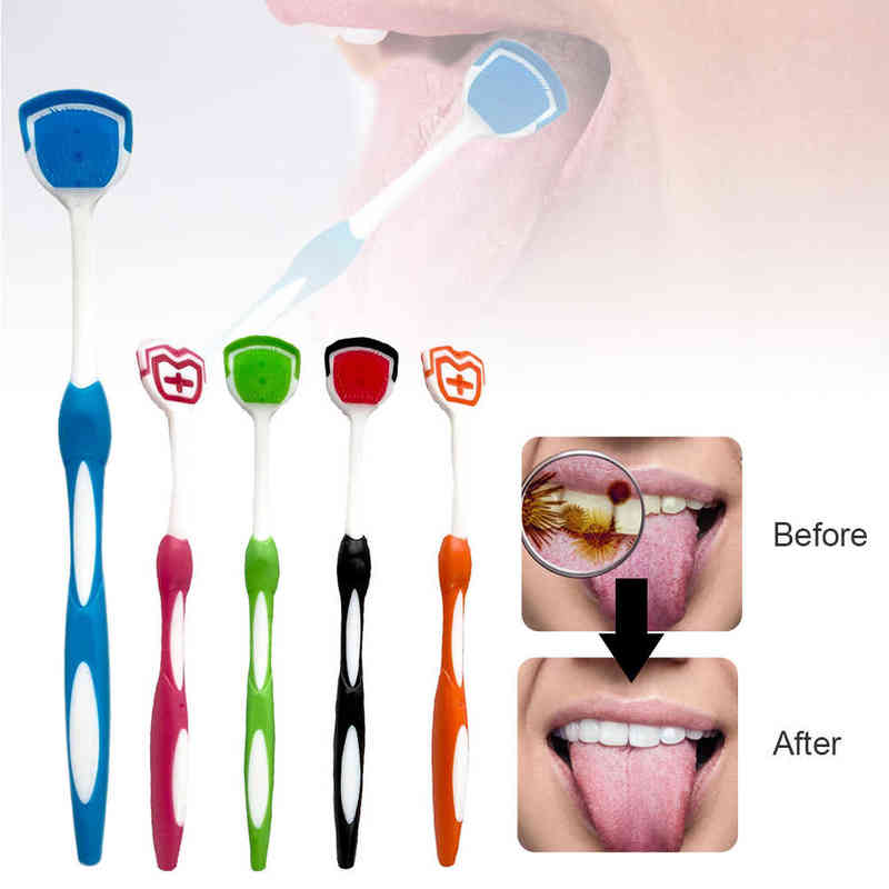 

1PC Tongue Scraper Cleaner Remove Halitosis Coating Oral Care Independent Scraping Brush 220614