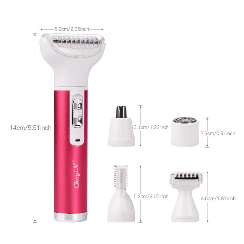 5 in 1 Women Epilator Female Eyebrow Trimmer Lady Shaver For Hair Removal Shaving Machine Face depilador Bikini Depilatory P40 220323