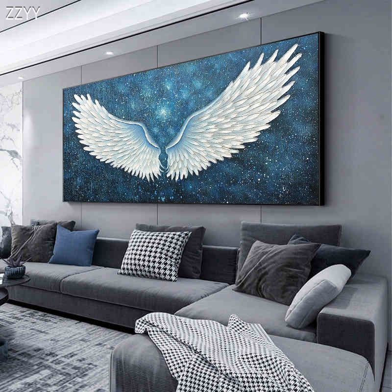 Mdoern White Angel Wings Starry Blue Luxury Art Canvas Oil Painting Abstract Poster Print Wall Art Picture for Living Room Decor
Mdoern White Angel Wings Starry Blue Luxury Art Canvas Oil Painting Abstract Poster Print Wall Art Picture for Living Room Decor