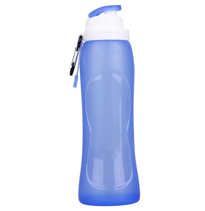 17oz Outdoor Sport Bottle Food Grade Silicone Mug Travel Collapsible Portable Kettle Foldable Water Bottles Custom Gift Cup DBC C0602G10 Z260202