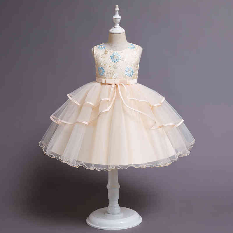 European Style Cute KIds Performance Clothing Children's Cake Wedding Dress Girls Dress Exquisite Princess Tutu Princess Dress Y220510