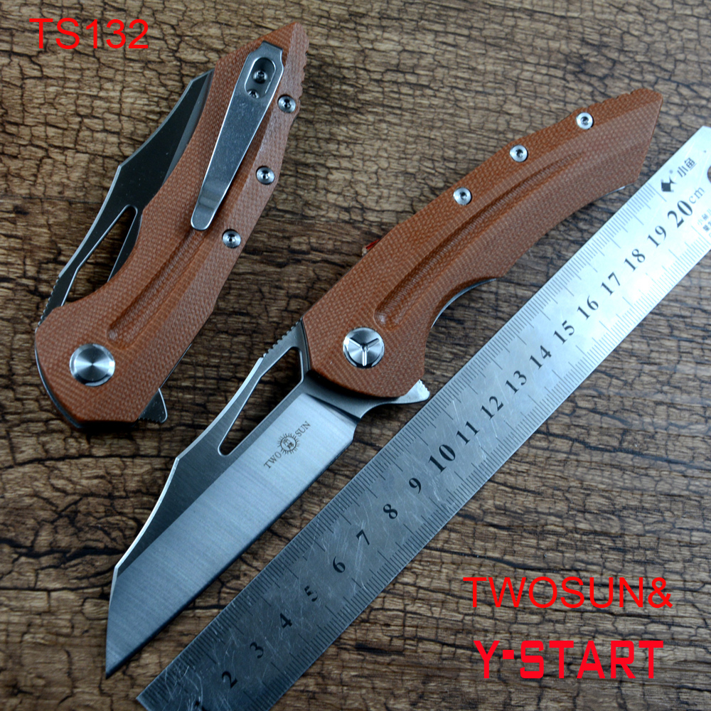 TWOSUN Y-START Folding Knife TS132 D2 Blade Ceramic Ball Bearing Washer Linen Handle Outdoor Camping Hunting Pocket Knives
TWOSUN Y-START Folding Knife TS132 D2 Blade Ceramic Ball Bearing Washer Linen Handle Outdoor Camping Hunting Pocket Knives