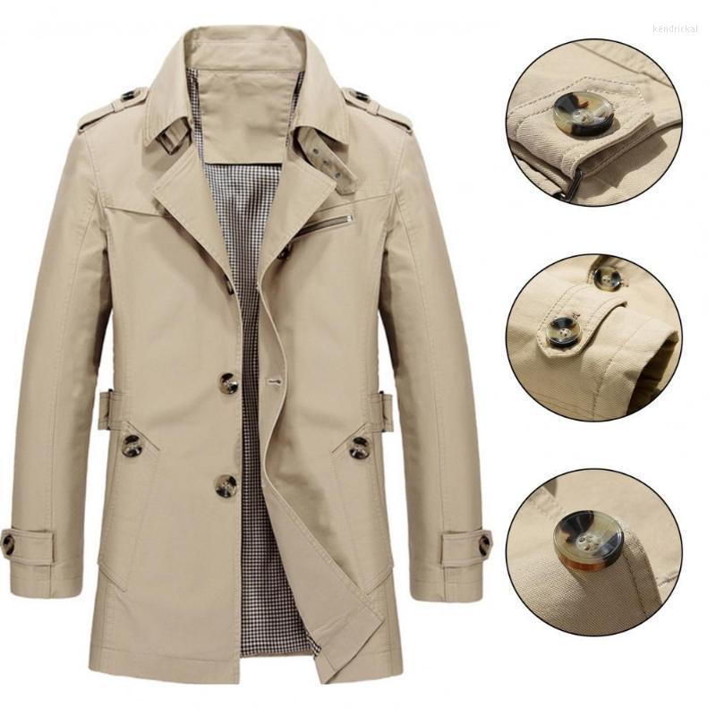 Men's Trench Coats Drop Men Coat Solid Color Turn-down Collar Windbreaker Single-breasted Autumn Jacket For Daily Wear Kend22, Black
Men's Trench Coats Drop Men Coat Solid Color Turn-down Collar Windbreaker Single-breasted Autumn Jacket For Daily Wear Kend22, Black