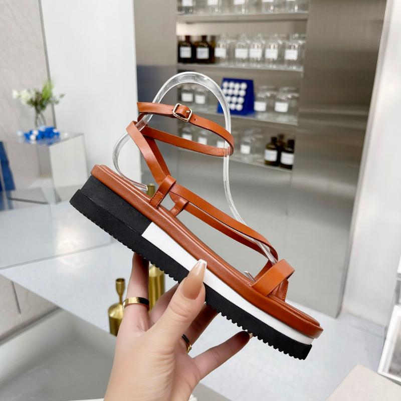 Sandals Summer Platform Ankle Strap Women Shoes Genuine Leather Narrow Band For Leisure Thick BottomSandals, As pic
Sandals Summer Platform Ankle Strap Women Shoes Genuine Leather Narrow Band For Leisure Thick BottomSandals, As pic