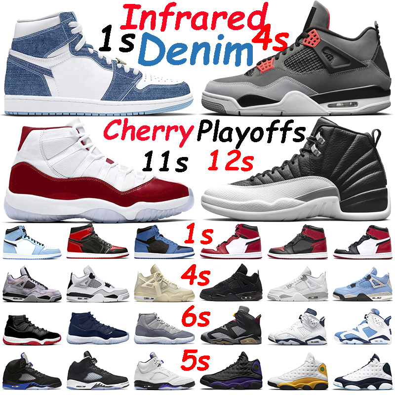 Basketball Shoes 1 Men Women Denim Bred Patent 4 Infrared 11 Cherry Cool Grey 12 Playoffs 5 Concord 6 Bordeaux 13 Brave Blue Chicago Oreo Red Thunder Sports Sneakers, #11 bred toe 36-46
Basketball Shoes 1 Men Women Denim Bred Patent 4 Infrared 11 Cherry Cool Grey 12 Playoffs 5 Concord 6 Bordeaux 13 Brave Blue Chicago Oreo Red Thunder Sports Sneakers, #11 bred toe 36-46