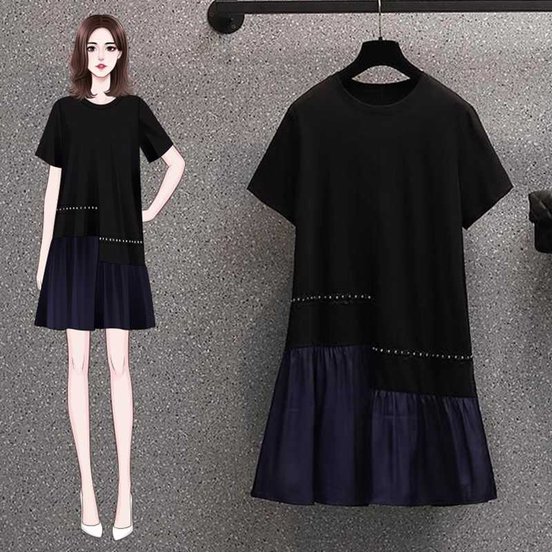 Plus Size Dresses Black Stitch Mini Short Sleeved 5Xl Large Vintage Casual Robe Spring Summer Clothes Dress For Women'S 2022 Sukienka
Plus Size Dresses Black Stitch Mini Short Sleeved 5Xl Large Vintage Casual Robe Spring Summer Clothes Dress For Women'S 2022 Sukienka