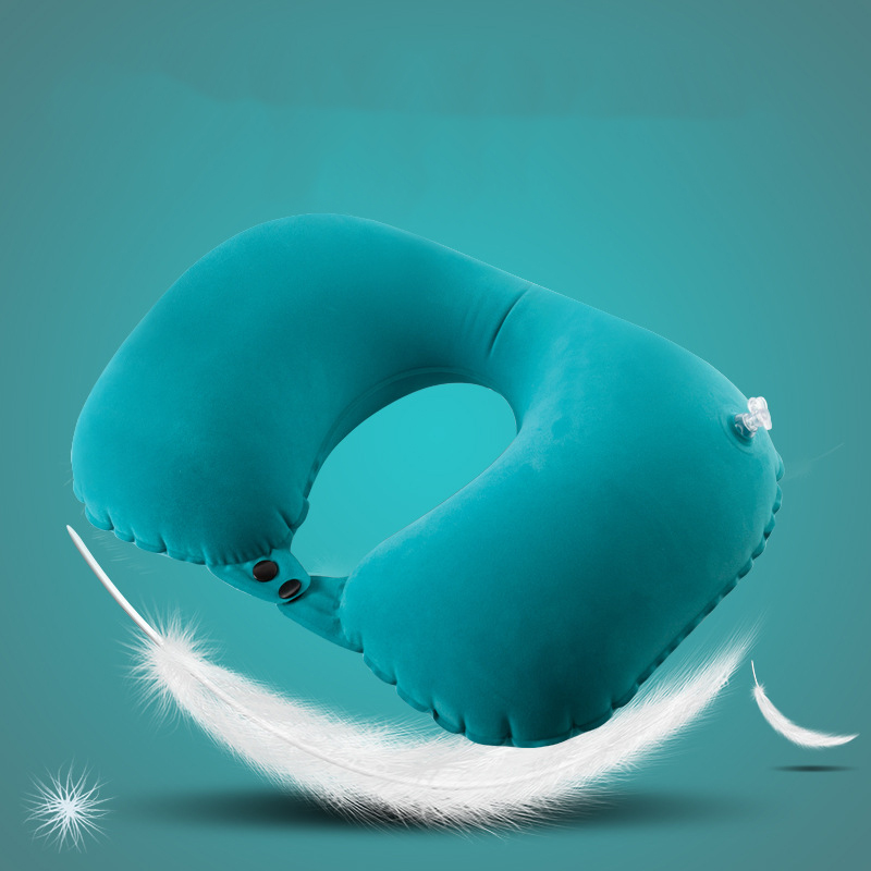 Car U-shaped inflatable headrest Cushions Neck Pillow for Travel Office Nap Head Rest