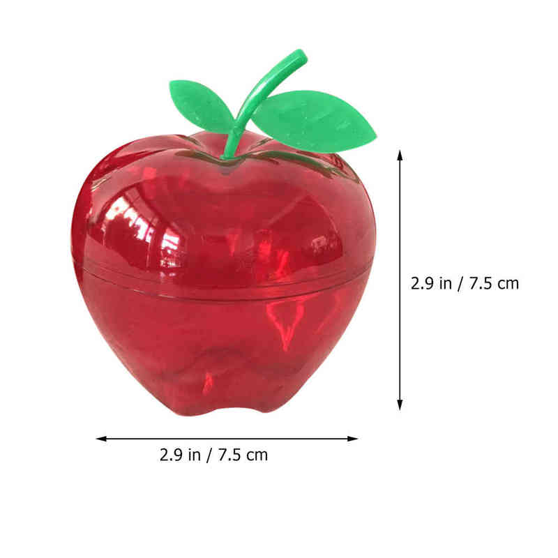 12pcs Christmas Plastic Apple-shaped Chocolate Candy Box Storage Box Red AA220318
