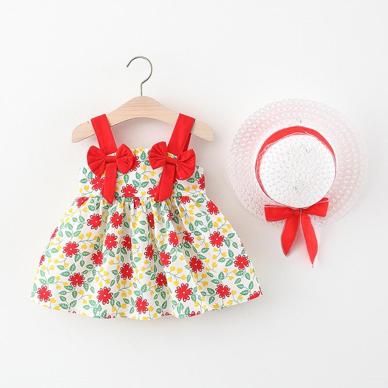 Girl's Dresses 2Piece Toddler Girl Summer Clothes Set Korean Cute Sleeveless Cotton Bow Flowers Baby Sunhat Born Beach Dress 2022Girl's
Girl's Dresses 2Piece Toddler Girl Summer Clothes Set Korean Cute Sleeveless Cotton Bow Flowers Baby Sunhat Born Beach Dress 2022Girl's