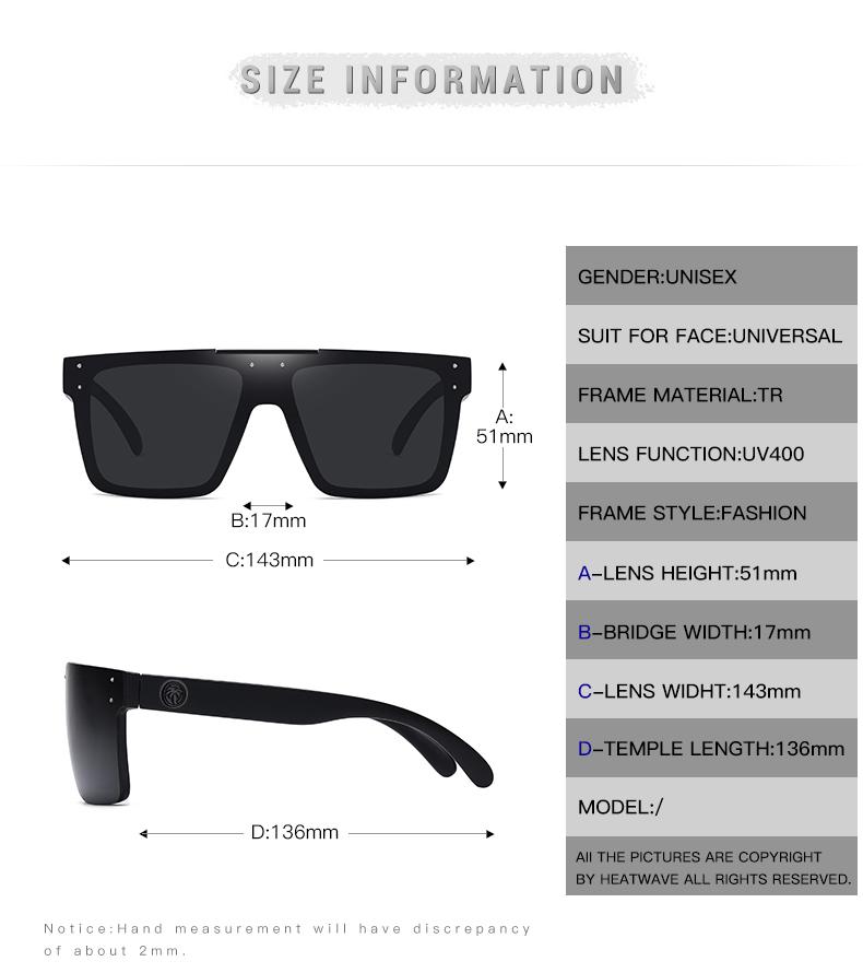 Sunglasses Mirror Polarized Lens Heat Wave Men Sports Goggles Uv400 Protective Strap CaseSunglassesSunglasses