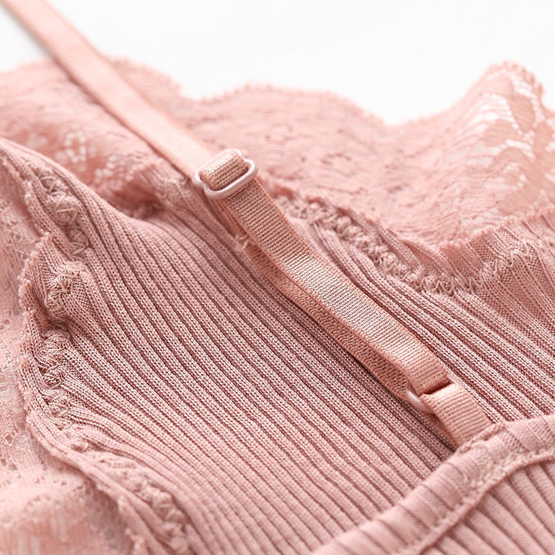 SuyaDream Women Lace Camis 70%Real Silk 30%Cotton Camisoles Spandex knits Soft Basic shirt Vest Solid colors 220316