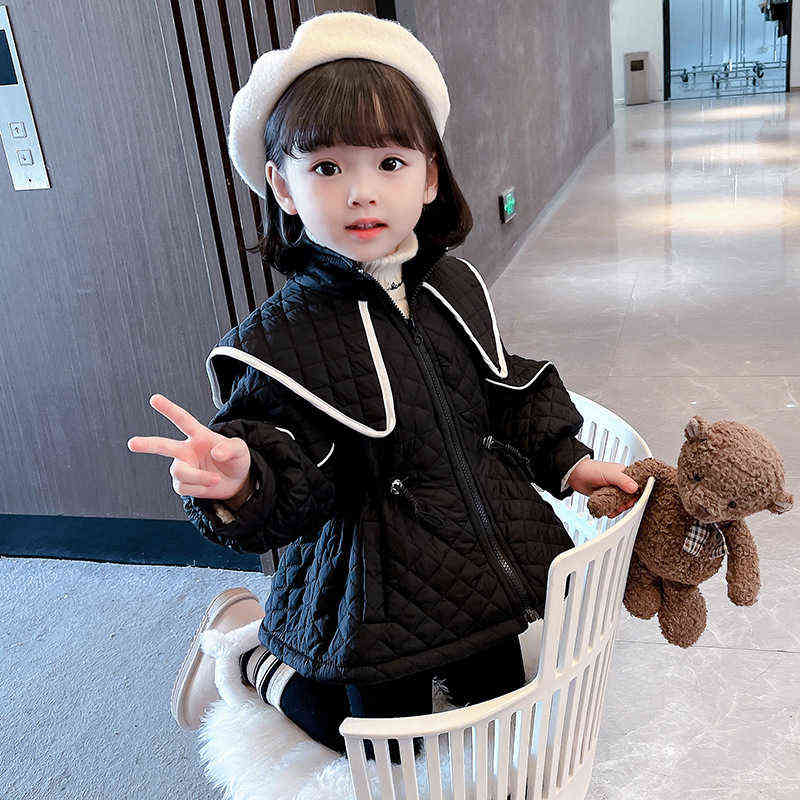 Baby Girl Jacket 1-6 Year Winter Quilted Jacket Warm Fashion Children Hoodie Kids Girls Thick Outerwear Clothing J220718