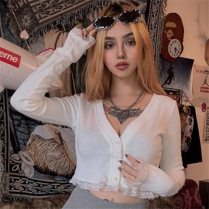 Sisterlinda Elegant Ribbed Knitted Lace Crop Top Women Tshirts Thin Sweater Slim V Neck Tees French Style T Shirts Mujer Outfits 220728, White
Sisterlinda Elegant Ribbed Knitted Lace Crop Top Women Tshirts Thin Sweater Slim V Neck Tees French Style T Shirts Mujer Outfits 220728, White