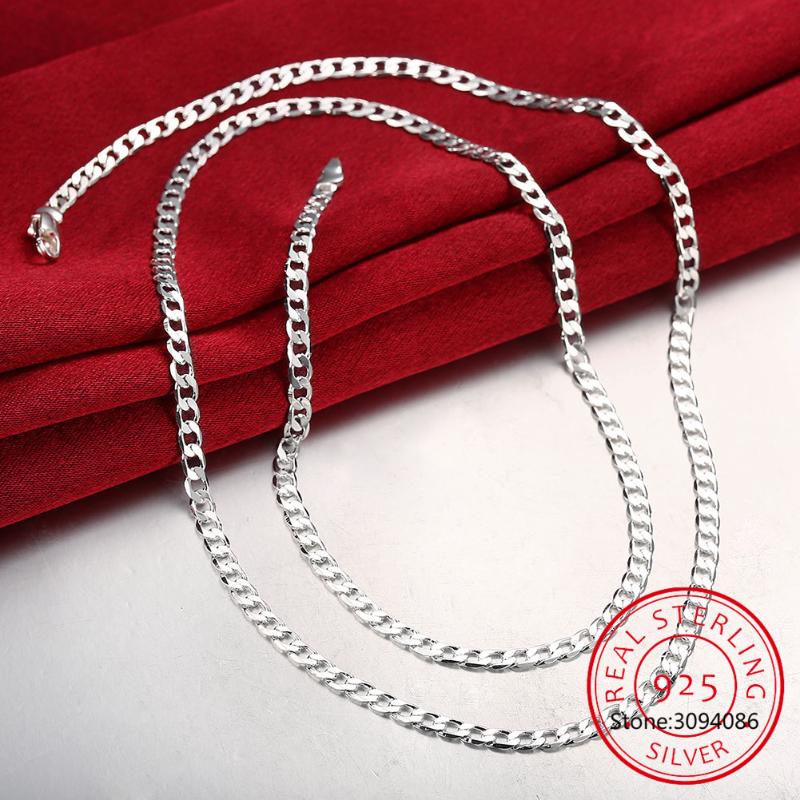 Chains Sterling Silver 4mm 40-75cm Figaro Chain Necklace For Women Girl Boy Kids Italy Jewelry Kolye Collares Sieraden ColierChains
Chains Sterling Silver 4mm 40-75cm Figaro Chain Necklace For Women Girl Boy Kids Italy Jewelry Kolye Collares Sieraden ColierChains
