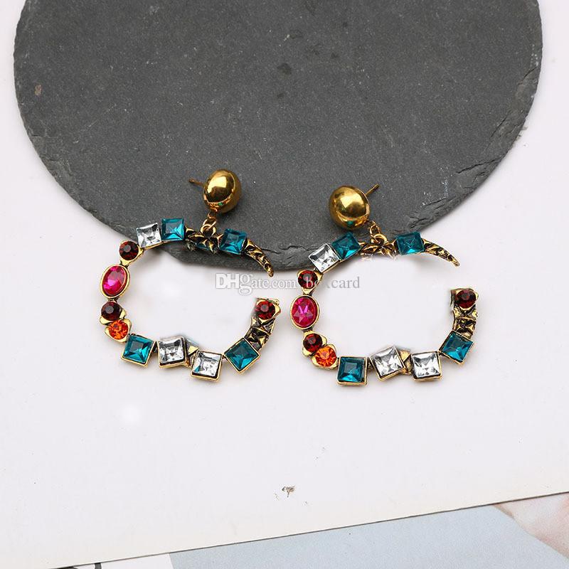 Trendy Designer Colorful Earrings Creative Letters Earrings Women Diamond Studs Exaggerated EarJewelry Accessories Wholesale
Trendy Designer Colorful Earrings Creative Letters Earrings Women Diamond Studs Exaggerated EarJewelry Accessories Wholesale