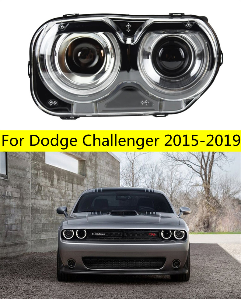 Auto Lighting Accessories For Dodge New Challenger Headlights 20 15-20 19 LED Angel Eyes Headlight Front Lights