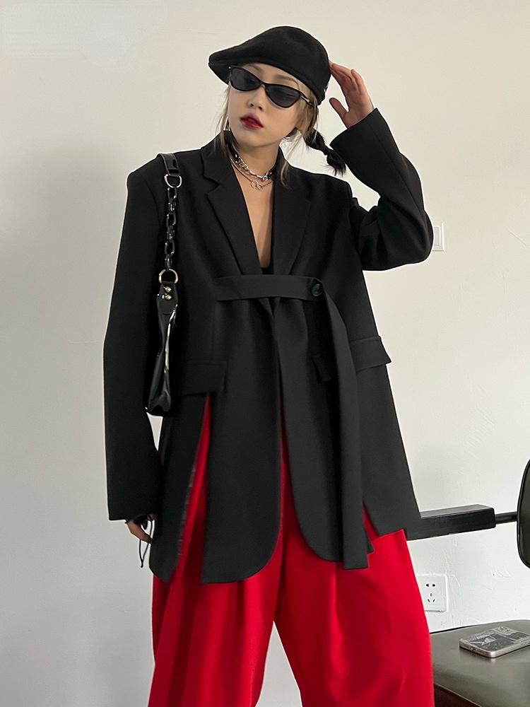 Women' Suits & Blazers Fashion Trend Spring Autumn 2022 Women Gray Ribbon Slit Big Size Blazer Lapel Long Sleeve Loose Fit JacketWomen, Black
Women' Suits & Blazers Fashion Trend Spring Autumn 2022 Women Gray Ribbon Slit Big Size Blazer Lapel Long Sleeve Loose Fit JacketWomen, Black
