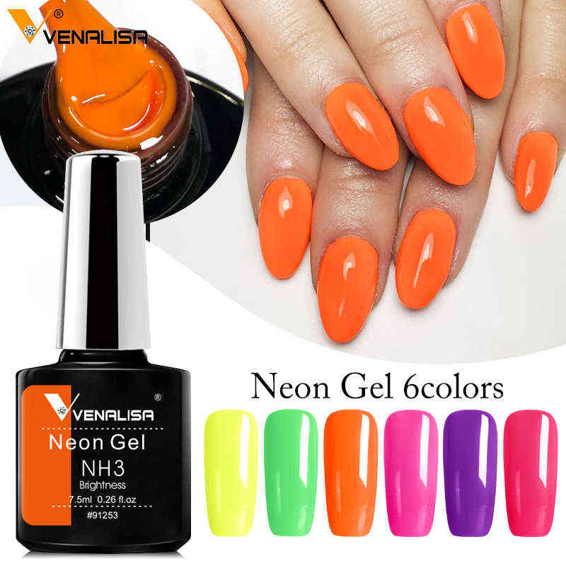 NXY Nail Gel Neon Polish 7 5ml Fluorescent Green Yellow Colors Soak Off Uv Varnish Art Manicure Matte Effect 0328