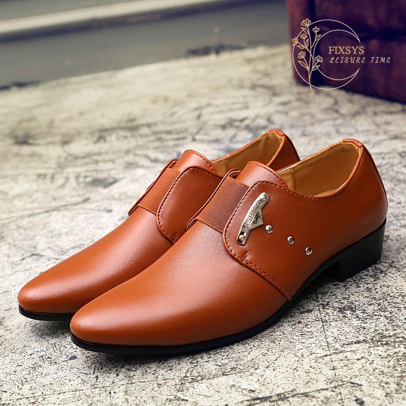 Dress Shoes FIXSYS Fashion Mens Business Leather Loafers Pointed Toe Oxfords Breathable Wedding Formal Man Driving, Brown
Dress Shoes FIXSYS Fashion Mens Business Leather Loafers Pointed Toe Oxfords Breathable Wedding Formal Man Driving, Brown