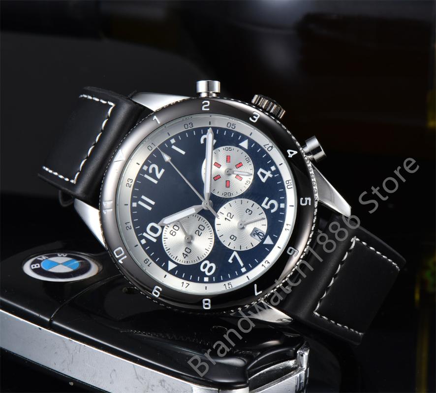 Wristwatches Fashion Luxury Breit Sport Quartz Multifunction 6 Pins Watch Woman Business Leather Man Calendar Wristwatch Good Quality
Wristwatches Fashion Luxury Breit Sport Quartz Multifunction 6 Pins Watch Woman Business Leather Man Calendar Wristwatch Good Quality