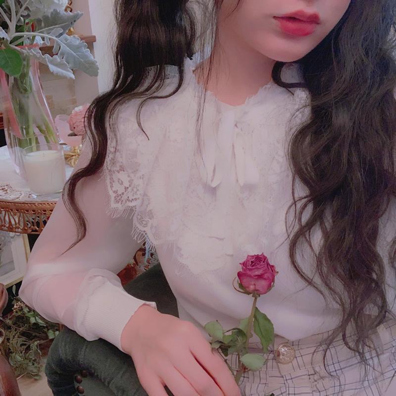 Women's Blouses & Shirts Princess Sweet Lolita Blouse Summer And Spring Fashion All Match Slim Thin Long Sleeves With Lace Bow Women T1732, Black
Women's Blouses & Shirts Princess Sweet Lolita Blouse Summer And Spring Fashion All Match Slim Thin Long Sleeves With Lace Bow Women T1732, Black