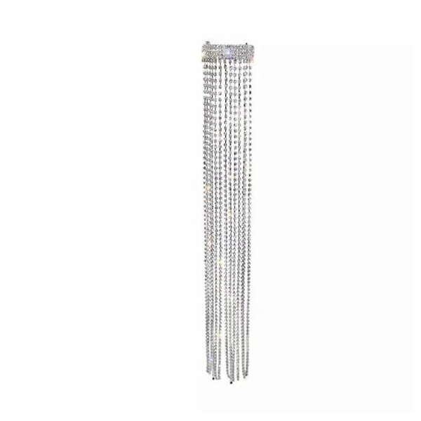 Shine Full Rhinestone Hairpins for Women Bijoux Long Tassel Crystal Hair Accessories Wedding Banquet Jewelry GC984