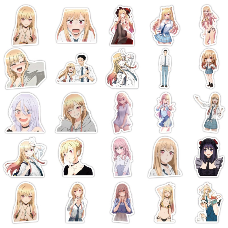 51Pcs/Lot anime My dress up darling sticker graffiti Stickers for DIY Luggage Laptop skin Kitagawa Marin Sticker