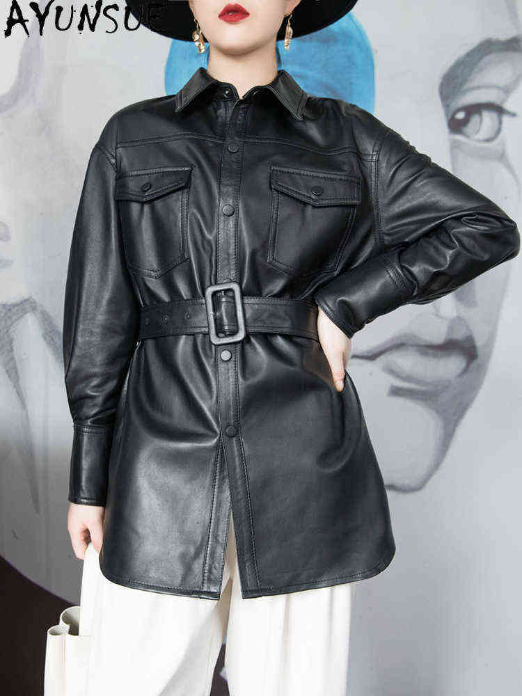 Ayunsue 2020 Genuine Leather Coat Women Korean Women Sheepskin Coat Female Spring Autumn Clothes Chaqueta Mujer LW4695 J220727, Black
Ayunsue 2020 Genuine Leather Coat Women Korean Women Sheepskin Coat Female Spring Autumn Clothes Chaqueta Mujer LW4695 J220727, Black