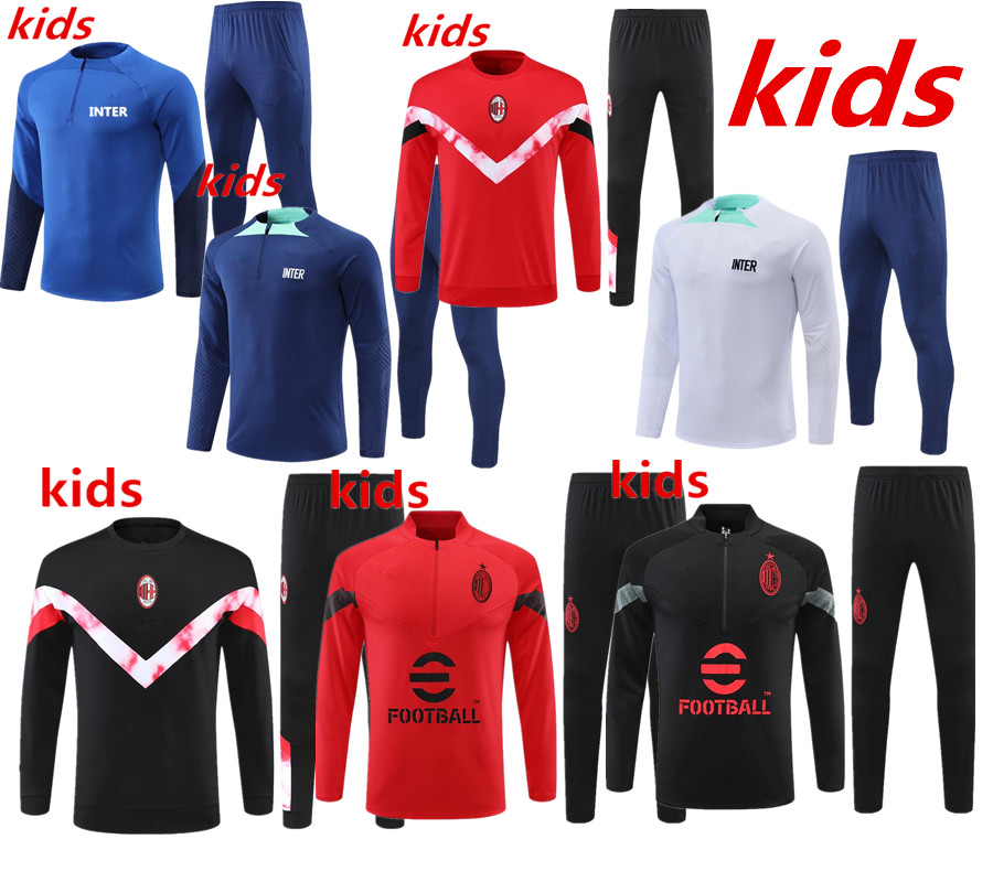 22/23 MILANS kids Training Suit KAKA Soccer Survetement 2022 Long Sleeve Football Tracksuit, Red
22/23 MILANS kids Training Suit KAKA Soccer Survetement 2022 Long Sleeve Football Tracksuit, Red