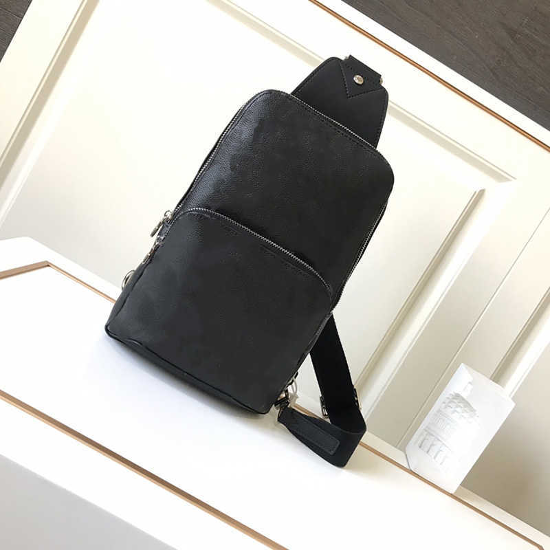 Luxurys Designers Mens Avenue Slings Bags Black Brown Canvas Textile Lining Shoulder Crossbody Bag Real Leather with Box, Brown flowers 
Luxurys Designers Mens Avenue Slings Bags Black Brown Canvas Textile Lining Shoulder Crossbody Bag Real Leather with Box, Brown flowers