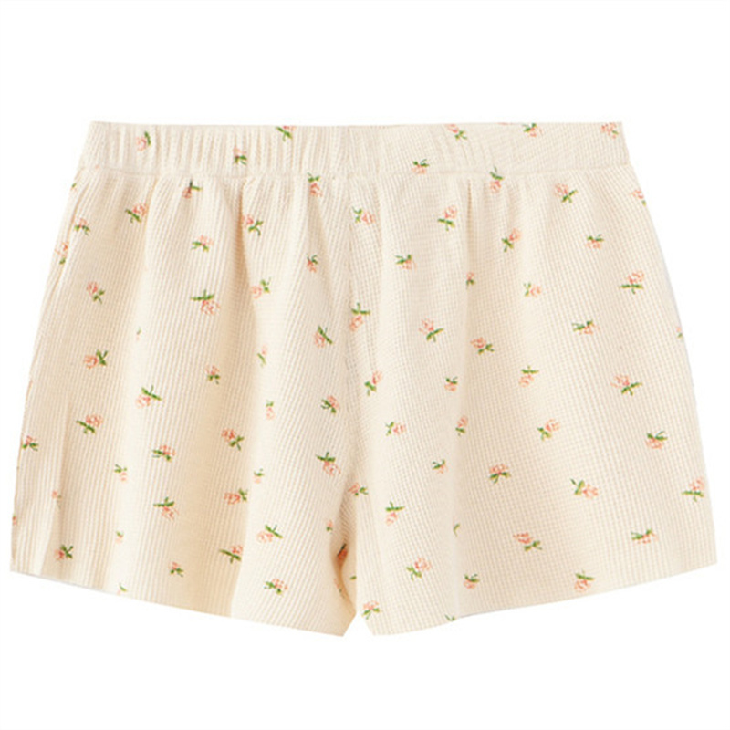 PUWD Y2K Sweet Girls Floral Soft Cotton Shorts Summer Fashion Ladies High Waist Flower Bottoms Casual Women Chic Shorts 220527